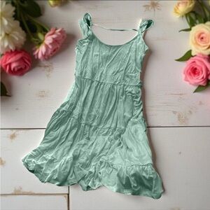 Aqua or mint mini skater dress tiered ruffled LA Hearts by PacSun
